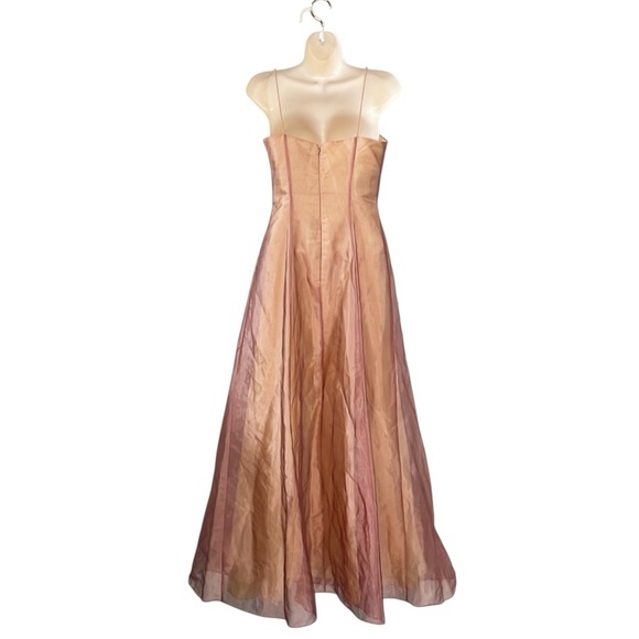 Vintage 90s Y2K Niki by Niki Livas Sz 8 Elegant Embroidered Sequined Gown Pink - Picture 3 of 10